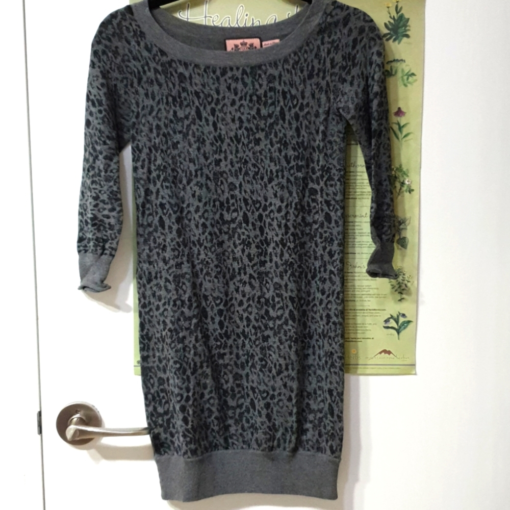 Juicy Couture animal print sweater dress pre-kohls era